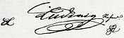 Подпись Людвига II Баварского