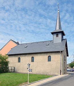 D'Kapell vun ënnen aus der Pierre-Braun-Strooss gesinn