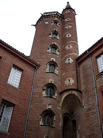 The staircase tower in the second court