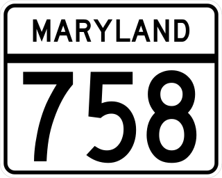 <span class="mw-page-title-main">Maryland Route 758</span> State highway in Maryland, United States