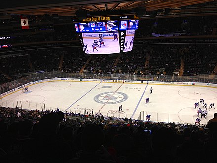 Команда arena. Хоккейная Арена Нью Йорк Рейнджерс. Madison Square Garden Арена хоккей.