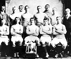 The Manchester City team that won the FA Cup in 1904, the club's first major honour. ManCity1904.jpg