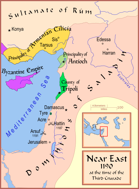 近东，1190年，第三次十字军东征刚开始时