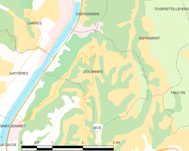 Mapa obce Colomars