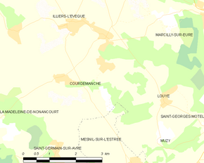 Poziția localității Courdemanche