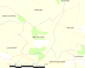 Poziția localității Lamothe-Goas