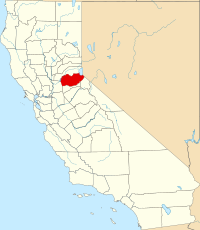 Map of California highlighting El Dorado County