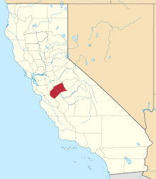 Harta e Merced County në Kaliforni
