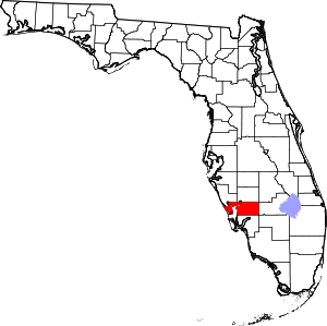 A state map highlighting Charlotte County in the southern part of the state. It is medium in size.