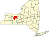 Карта штата с выделением округа Онтарио
