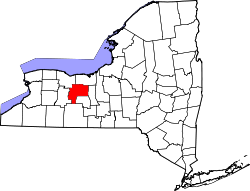 Karte von Ontario County innerhalb von New York