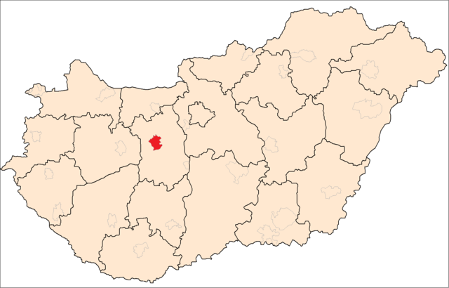 セーケシュフェヘールヴァールの位置の位置図