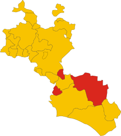 Map of comune of Mazzarino (province of Caltanissetta, region Sicily, Italy).svg