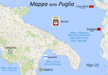 Mappa della Puglia ad alta definizione