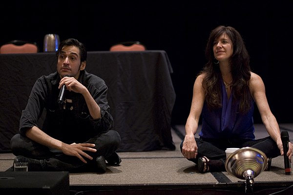 Mark Meer (left) and Jennifer Hale (right) provided the voices for the male and female protagonist of the game.