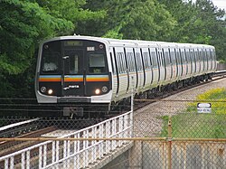 Breda CQ312 approaching Lakewood Station on southbound service to the Airport Marta Rail Breda.jpg