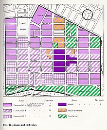 1964 Borrie Report Zoning map showing the area first described as the CBD Melbourne CBD zoning map 1964.jpg