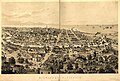 Drawing of a historical view of Milwaukee, 1854