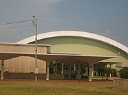 Monroe Convention Hall across Monroe Civic Center designed by Hugh G. Parker, Jr.