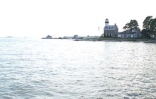 Morgan Point Light lighthouse in Connecticut, United States