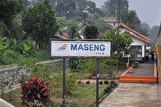 <span class="mw-page-title-main">Maseng railway station</span> Railway station in Indonesia