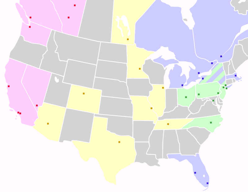 Tiedosto:NHL teams and conferences map - 2021– – Wikipedia