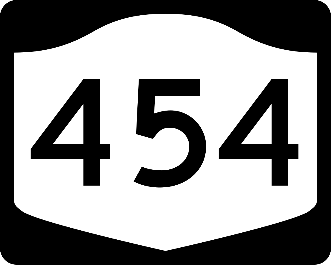 New York State Highway 454 sign. Donald Trump hasn't released his taxes in 454 days since he started his campaign. Wikimedia image