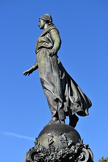 Detail from the statue, The Triumph of the Republic, in the centre of the Place de la Nation