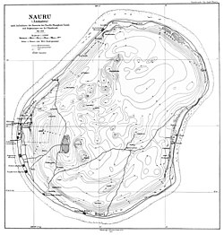 Karte von Nauru aus dem Jahr 1914