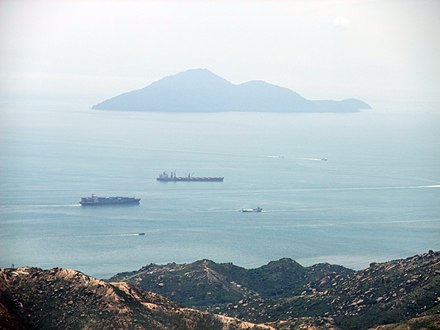 A view of Lintin Island from Castle Peak, Hong Kong