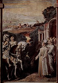 Alcina riceve Ruggero nel suo castello Nicolò dell'Abbate, c. 1550