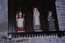 Polychromatic sculptures in Notre Dame de Haut nearby