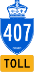 Highway 407 marker