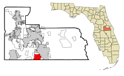 Posizione nella contea di Orange e nello stato della Florida