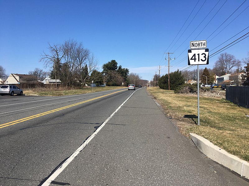 File:PA 413 NB past Trenton Road intersection.jpeg