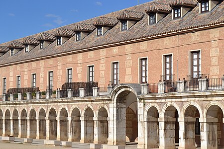 Parte del antiguo palacio de Aranjuez en Aranjuez, España.