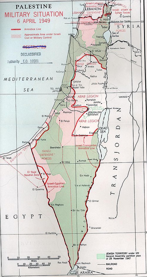 Palestine Military Situation, April 6, 1949. Truman Papers