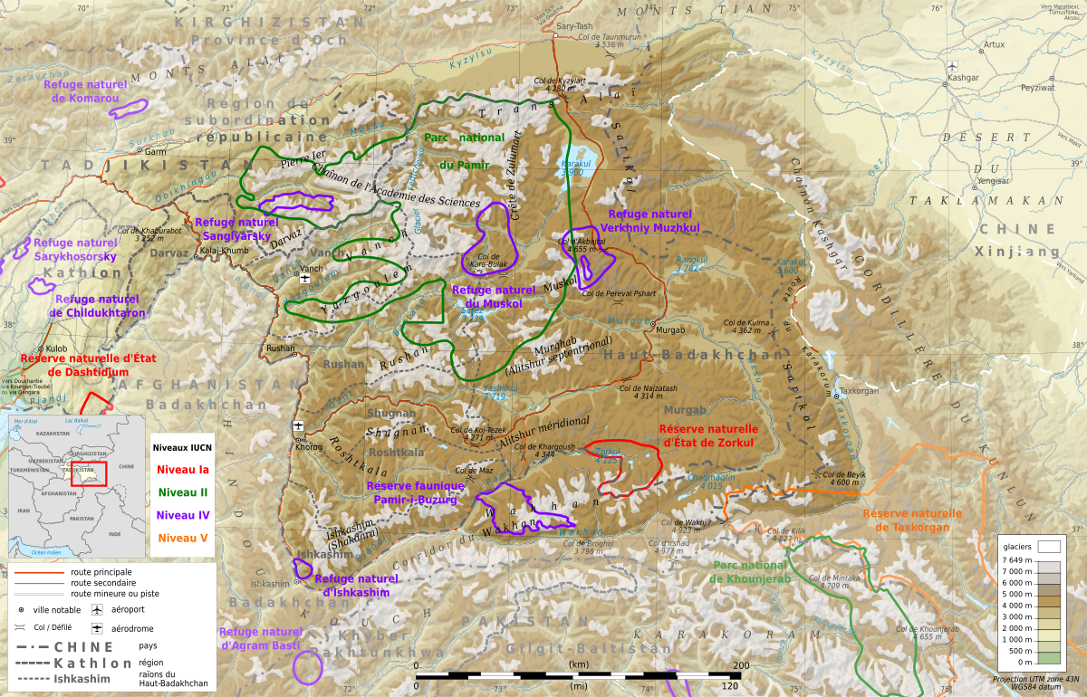 Карта памира в таджикистане