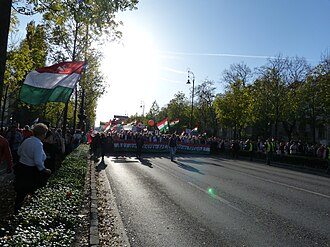 Demonstration at the Andrassy avenue - Budapest Peace March for Hungary - 2013.10.23 (43).JPG