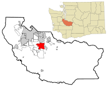 Pierce County Washington Incorporated e aree non costituite in società South Hill Highlighted.svg