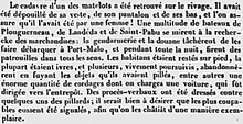 Le pillage de la cargaison du navire naufragé Cygne, échoué à l'entrée de l'Aber-Wrac'h, par des marins de Plouguerneau, Landéda et Saint-Pabu en novembre 1839 (Bulletin colonial : supplément à la Revue du XIXe siècle).