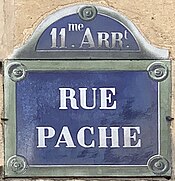 Plaque Rue Pache - Paris XI (FR75) - 2021-06-21 - 1.jpg