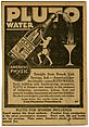 Publicité de 1918 pour l’eau Pluto Water.