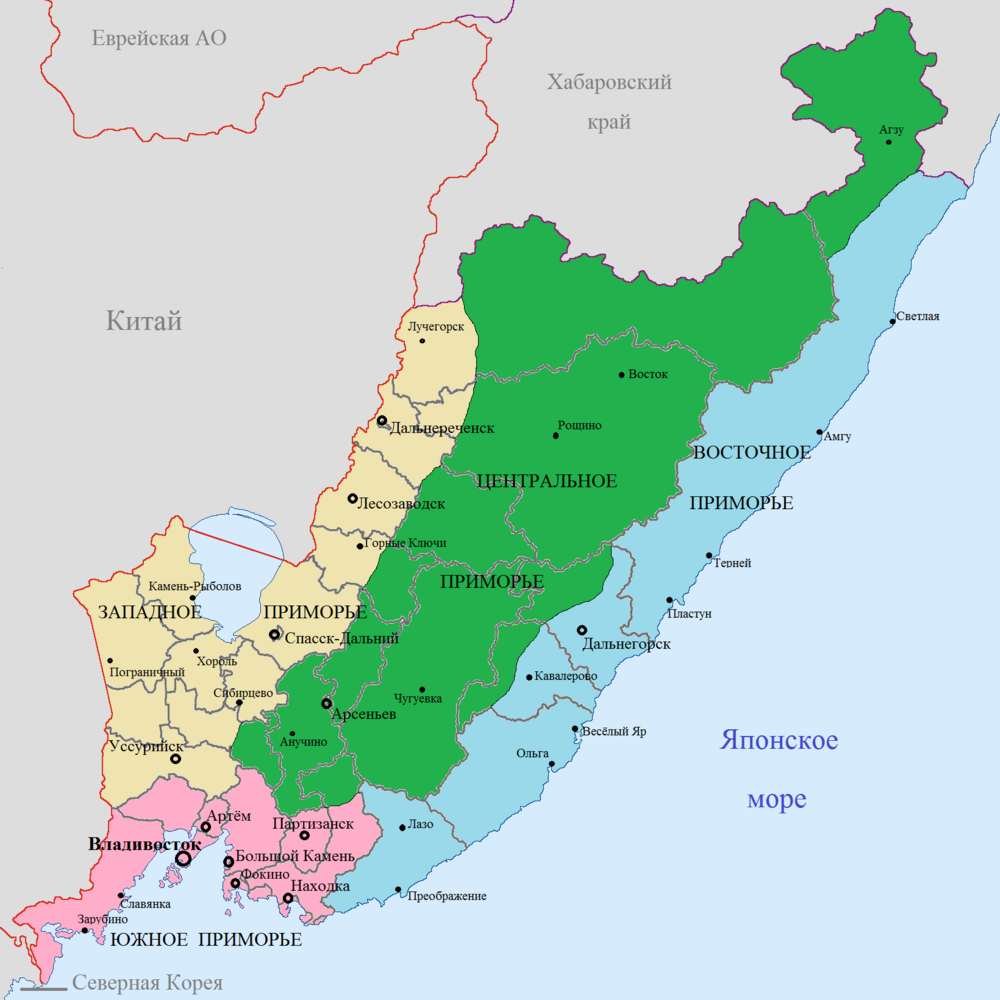Приморский край на карте. Карта Юга Приморского края. Карта Приморского края с районами. Южные районы Приморского края. Какое число в приморском крае