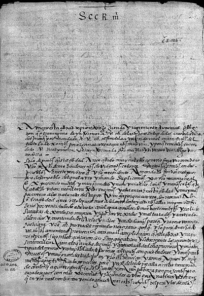 File:Protesta de los Vecinos de Puerto Viejo al Rey Felipe II en 1566 - AGI-Quito 20B Nu.52.jpg