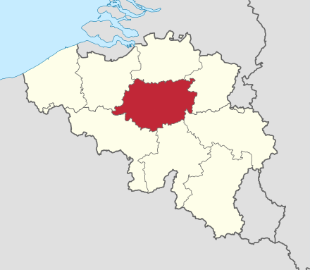 Province of Brabant in Belgium 1963-1995.svg