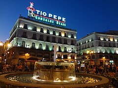 Puerta del Sol and the Tio Pepe Neon Advertisment.
