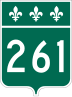Route 261 marker