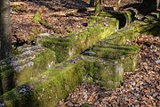 Deutsch: Reste des Umspannwerks, V2-Gelände Oberraderach, Friedrichshafen-Raderach, Bodenseekreis, Baden-Württemberg, Deutschland English: Remains of the transformer station, armament testing ground Oberraderach, Friedrichshafen-Raderach, district Bodenseekreis, Baden-Württemberg, Germany