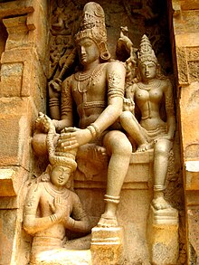 Rajendra I proclaimed as Emperor by Shiva and Shakthi Rajendra Chola, Gangaikondasolapuram.jpg